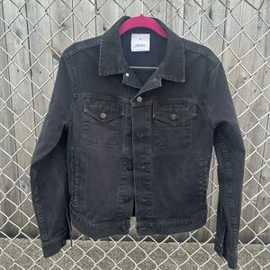 American Appparel Black Denim Jacket Size Small